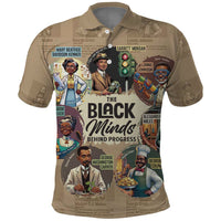 The Black Minds Behind Progress Polo Shirt Africa Black Invention - Wonder Print Shop