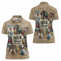 The Black Minds Behind Progress Women Polo Shirt Africa Black Invention - Wonder Print Shop