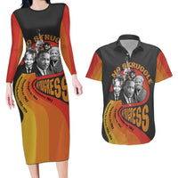 No Struggle No Progress Couples Matching Long Sleeve Bodycon Dress and Hawaiian Shirt Civil Rights Leaders - Wonder Print Shop