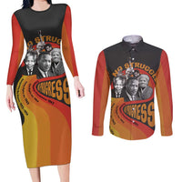 No Struggle No Progress Couples Matching Long Sleeve Bodycon Dress and Long Sleeve Button Shirt Civil Rights Leaders - Wonder Print Shop