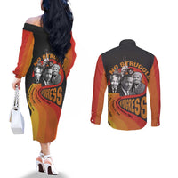 No Struggle No Progress Couples Matching Off The Shoulder Long Sleeve Dress and Long Sleeve Button Shirt Civil Rights Leaders
