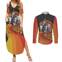No Struggle No Progress Couples Matching Summer Maxi Dress and Long Sleeve Button Shirt Civil Rights Leaders - Wonder Print Shop