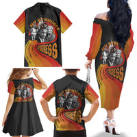 No Struggle No Progress Family Matching Off The Shoulder Long Sleeve Dress and Hawaiian Shirt Civil Rights Leaders - Wonder Print Shop