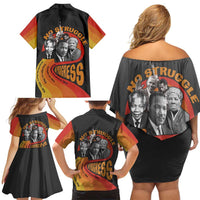 No Struggle No Progress Family Matching Off Shoulder Short Dress and Hawaiian Shirt Civil Rights Leaders - Wonder Print Shop