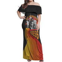 No Struggle No Progress Off Shoulder Maxi Dress Civil Rights Leaders - Wonder Print Shop