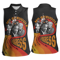 No Struggle No Progress Women Sleeveless Polo Shirt Civil Rights Leaders - Wonder Print Shop