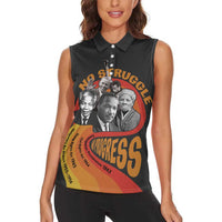 No Struggle No Progress Women Sleeveless Polo Shirt Civil Rights Leaders - Wonder Print Shop