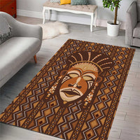 African Mask Printed Mudcloth Area Rug - Wonder Print Shop