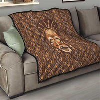 African Mask Printed Mudcloth Quilt - Wonder Print Shop