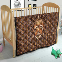African Mask Printed Mudcloth Quilt - Wonder Print Shop