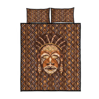 African Mask Printed Mudcloth Quilt Bed Set - Wonder Print Shop