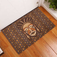 African Mask Printed Mudcloth Rubber Doormat - Wonder Print Shop