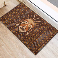 African Mask Printed Mudcloth Rubber Doormat - Wonder Print Shop