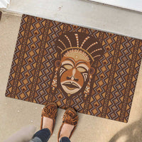 African Mask Printed Mudcloth Rubber Doormat - Wonder Print Shop
