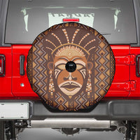 African Mask Printed Mudcloth Spare Tire Cover - Wonder Print Shop