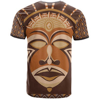 African Mask Printed Mudcloth T Shirt - Wonder Print Shop