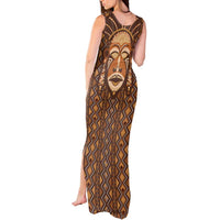 African Mask Printed Mudcloth Tank Maxi Dress - Wonder Print Shop