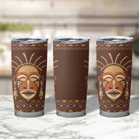 African Mask Printed Mudcloth Tumbler Cup - Wonder Print Shop