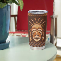 African Mask Printed Mudcloth Tumbler Cup - Wonder Print Shop