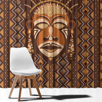 African Mask Printed Mudcloth Window Curtain - Wonder Print Shop