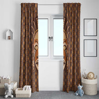 African Mask Printed Mudcloth Window Curtain - Wonder Print Shop