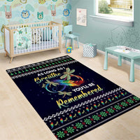 Dragonfly Angel Area Rug As Long As I Breathe You'll Be Remembered - Wonder Print Shop