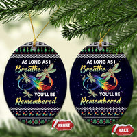 Dragonfly Angel Ceramic Ornament As Long As I Breathe You'll Be Remembered - Wonder Print Shop