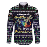 Dragonfly Angel Family Matching Mermaid Dress and Hawaiian Shirt As Long As I Breathe You'll Be Remembered - Wonder Print Shop