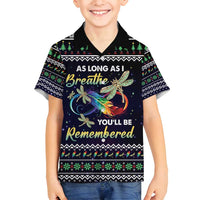 Dragonfly Angel Family Matching Summer Maxi Dress and Hawaiian Shirt As Long As I Breathe You'll Be Remembered - Wonder Print Shop
