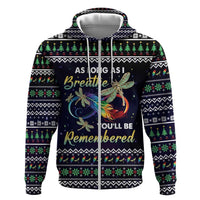 Dragonfly Angel Hoodie As Long As I Breathe You'll Be Remembered - Wonder Print Shop