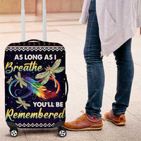 Dragonfly Angel Luggage Cover As Long As I Breathe You'll Be Remembered - Wonder Print Shop