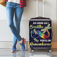 Dragonfly Angel Luggage Cover As Long As I Breathe You'll Be Remembered - Wonder Print Shop