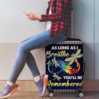 Dragonfly Angel Luggage Cover As Long As I Breathe You'll Be Remembered - Wonder Print Shop