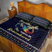 Dragonfly Angel Quilt Bed Set As Long As I Breathe You'll Be Remembered - Wonder Print Shop