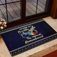 Dragonfly Angel Rubber Doormat As Long As I Breathe You'll Be Remembered - Wonder Print Shop