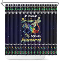 Dragonfly Angel Shower Curtain As Long As I Breathe You'll Be Remembered