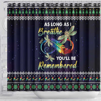 Dragonfly Angel Shower Curtain As Long As I Breathe You'll Be Remembered