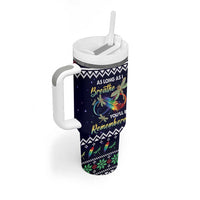 Dragonfly Angel Tumbler With Handle As Long As I Breathe You'll Be Remembered - Wonder Print Shop