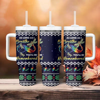 Dragonfly Angel Tumbler With Handle As Long As I Breathe You'll Be Remembered - Wonder Print Shop