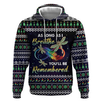 Dragonfly Angel Zip Hoodie As Long As I Breathe You'll Be Remembered - Wonder Print Shop