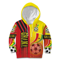 Ghana Football Kid Hoodie Black Stars Soccer - Road To Champion - Wonder Print Shop