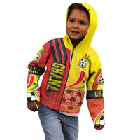 Ghana Football Kid Hoodie Black Stars Soccer - Road To Champion - Wonder Print Shop