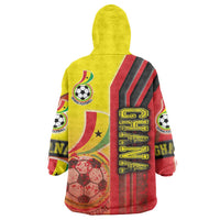 Ghana Football Wearable Blanket Hoodie Black Stars Soccer - Road To Champion - Wonder Print Shop