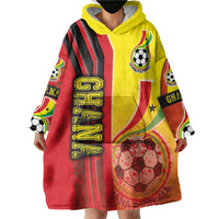 Ghana Football Wearable Blanket Hoodie Black Stars Soccer - Road To Champion - Wonder Print Shop