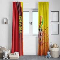 Ghana Football Window Curtain Black Stars Soccer - Road To Champion - Wonder Print Shop
