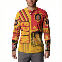 Spain Football Button Sweatshirt La Roja Soccer - Road To Champion - Wonder Print Shop