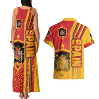 Spain Football Couples Matching Tank Maxi Dress and Hawaiian Shirt La Roja Soccer - Road To Champion