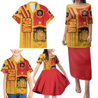 Spain Football Family Matching Puletasi and Hawaiian Shirt La Roja Soccer - Road To Champion
