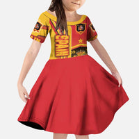 Spain Football Kid Short Sleeve Dress La Roja Soccer - Road To Champion - Wonder Print Shop