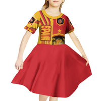 Spain Football Kid Short Sleeve Dress La Roja Soccer - Road To Champion - Wonder Print Shop